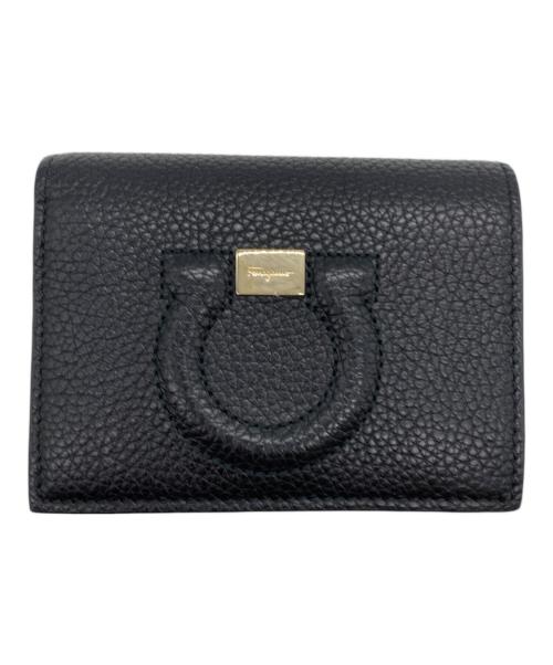 Salvatore Ferragamo（サルヴァトーレ フェラガモ）Salvatore Ferragamo (サルヴァトーレ フェラガモ) 2つ折り財布 ブラックの古着・服飾アイテム