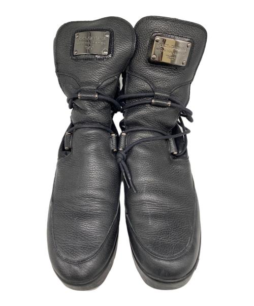 DOLCE & GABBANA（ドルチェ＆ガッバーナ）DOLCE & GABBANA (ドルチェ＆ガッバーナ) ロングブーツ ブラック サイズ:24.5の古着・服飾アイテム