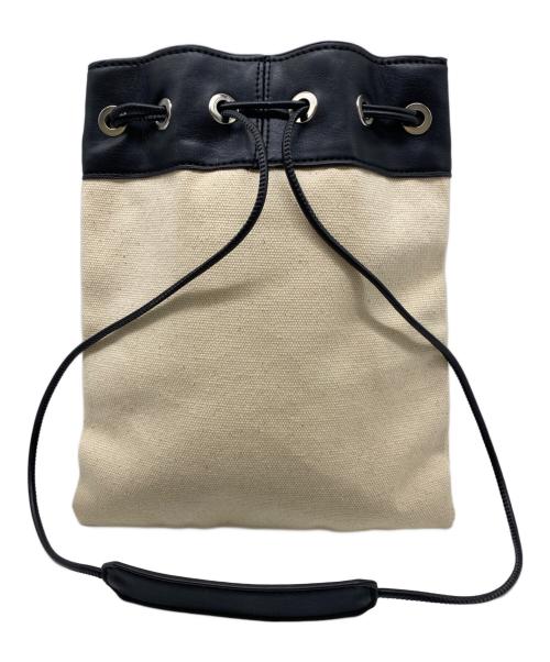 JIL SANDER+（ジルサンダープラス）JIL SANDER+ (ジルサンダープラス) 巾着ショルダーバッグ ブラウンの古着・服飾アイテム