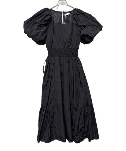 rienda（リエンダ）rienda (リエンダ) 半袖ワンピース ブラック サイズ:FREEの古着・服飾アイテム