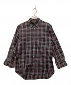 BURBERRY LONDONバーバリーロンドン）の古着「ボタンダウンシャツ」｜グレー