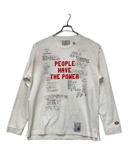 Maison MIHARA YASUHIRO（メゾン ミハラ ヤスヒロ）Maison MIHARA YASUHIRO (メゾン ミハラ ヤスヒロ) Maison MIHARA YASUHIRO　長袖カットソー ホワイト サイズ:46の古着・服飾アイテム