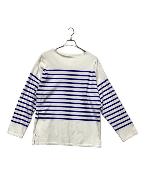 CIOTA（シオタ）CIOTA (シオタ) 長袖カットソー ホワイト×ブルー サイズ:6の古着・服飾アイテム