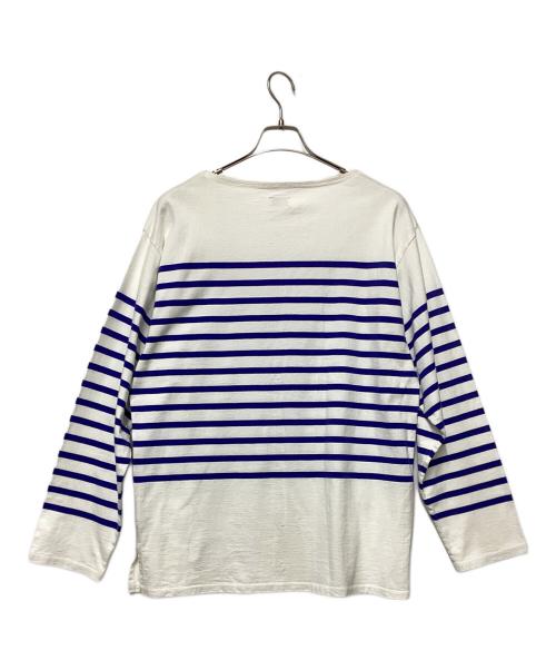 CIOTA（シオタ）CIOTA (シオタ) 長袖カットソー ホワイト×ブルー サイズ:6の古着・服飾アイテム