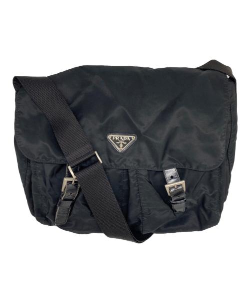 PRADA（プラダ）PRADA (プラダ) メッセンジャーバッグ ブラックの古着・服飾アイテム