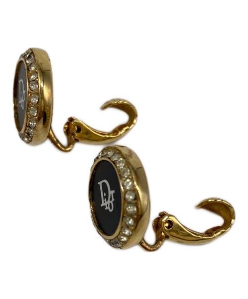 Christian Dior（クリスチャン ディオール）Christian Dior (クリスチャン ディオール) イヤリング ゴールドカラー×ブラックの古着・服飾アイテム