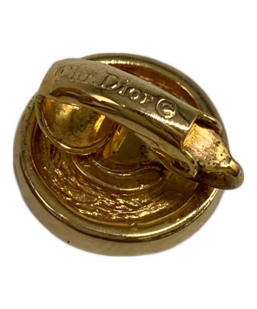 Christian Dior（クリスチャン ディオール）Christian Dior (クリスチャン ディオール) イヤリング ゴールドカラー×ブラックの古着・服飾アイテム