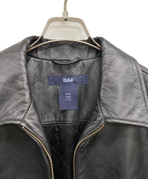 GAP（ギャップ）GAP (ギャップ) レザージャケット ブラック サイズ:Mの古着・服飾アイテム