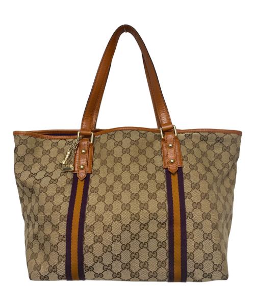 GUCCI（グッチ）GUCCI (グッチ) トートバッグ ブラウン サイズ:-の古着・服飾アイテム