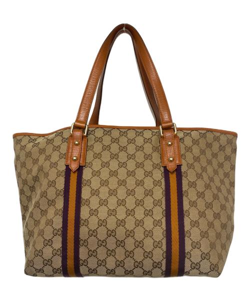 GUCCI（グッチ）GUCCI (グッチ) トートバッグ ブラウン サイズ:-の古着・服飾アイテム