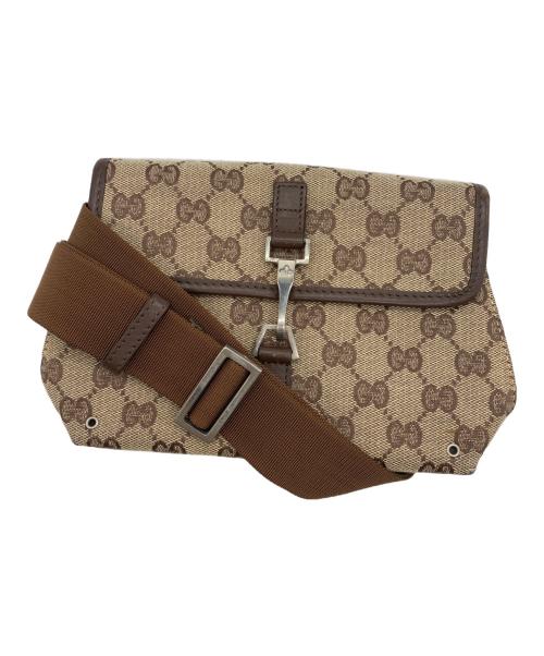GUCCI（グッチ）GUCCI (グッチ) GUCCI　ウエストポーチ ブラウンの古着・服飾アイテム