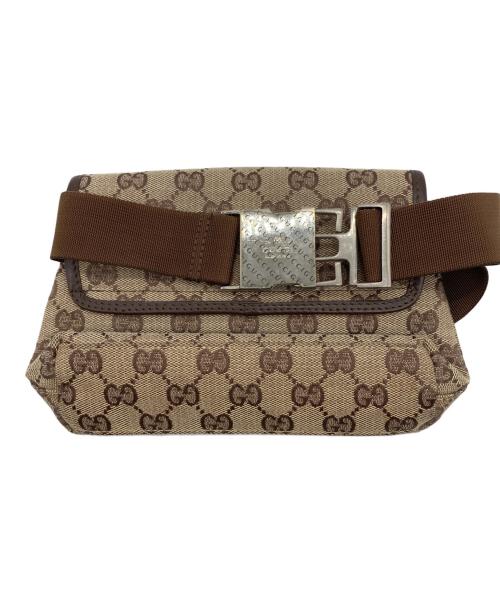 GUCCI（グッチ）GUCCI (グッチ) GUCCI　ウエストポーチ ブラウンの古着・服飾アイテム