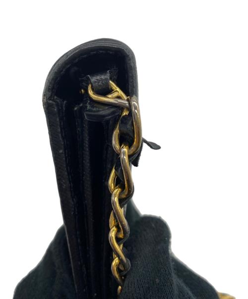 PRADA（プラダ）PRADA (プラダ) PRADA　チェーンショルダーバッグ ブラック×ゴールドの古着・服飾アイテム