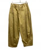 SAGE NATIONセイジ ネーション）の古着「BOXPLEAT TROUSERS」｜カーキ