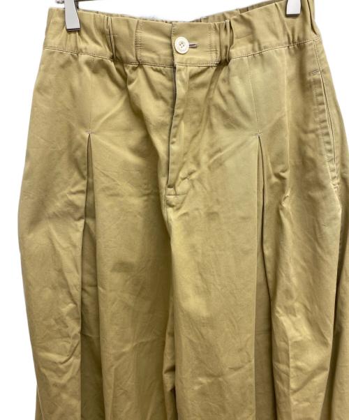 SAGE NATION（セイジ ネーション）SAGE NATION (セイジ ネーション) BOXPLEAT TROUSERS カーキ サイズ:Mの古着・服飾アイテム