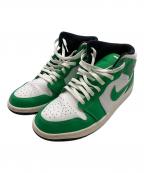 NIKEナイキ）の古着「ミッドカットスニーカー」｜ホワイト×グリーン