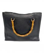 GUCCIグッチ）の古着「バンブーハンドバッグ」｜ブラック