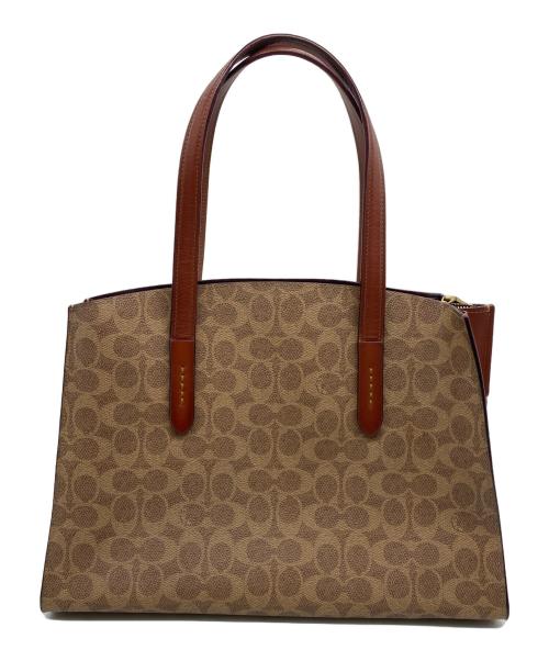 COACH（コーチ）COACH (コーチ) COACH　ハンドバッグ ベージュ×ブラウンの古着・服飾アイテム