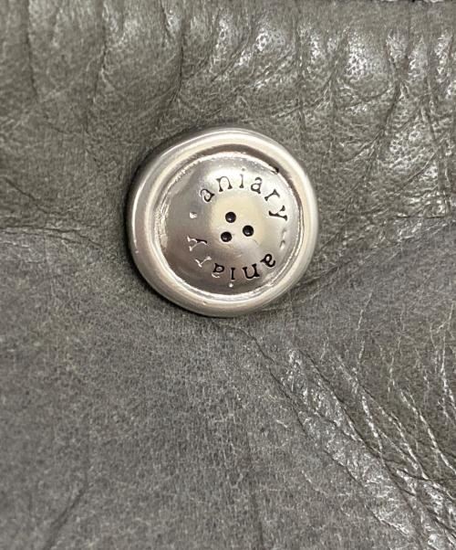 aniary（アニアリ）aniary (アニアリ) レザートートバッグ グレー×マスタードの古着・服飾アイテム