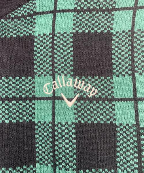 Callaway（キャロウェイ）Callaway (キャロウェイ) Callaway　ブルゾン ブラック×グリーン サイズ:LLの古着・服飾アイテム