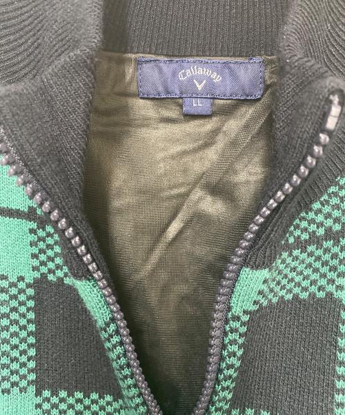 Callaway（キャロウェイ）Callaway (キャロウェイ) Callaway　ブルゾン ブラック×グリーン サイズ:LLの古着・服飾アイテム