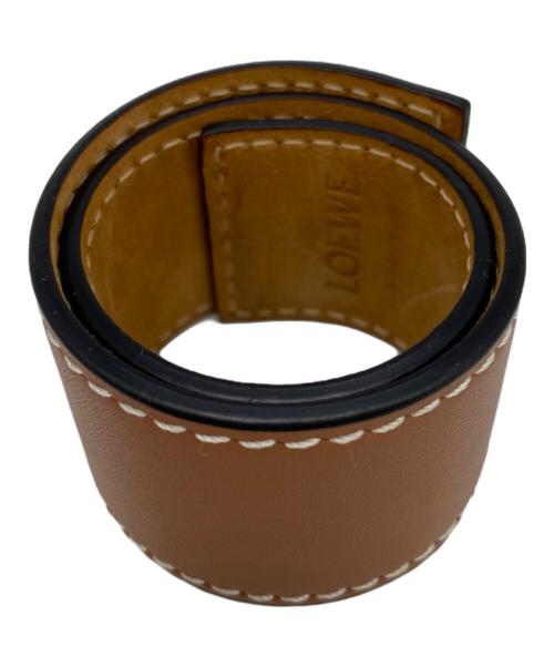 LOEWE（ロエベ）LOEWE (ロエベ) LOEWE　スラップブレスレット ブラウンの古着・服飾アイテム