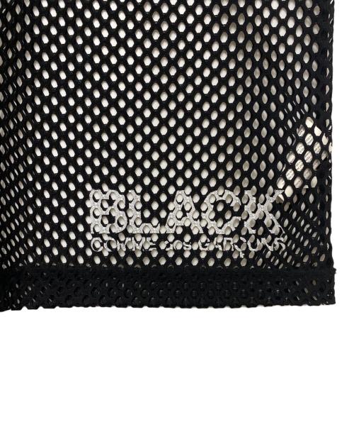 COMME des GARCONS（コムデギャルソン）COMME des GARCONS (コムデギャルソン) COMME des GARCONS　ロゴプリントメッシュカットソー ブラック サイズ:Sの古着・服飾アイテム