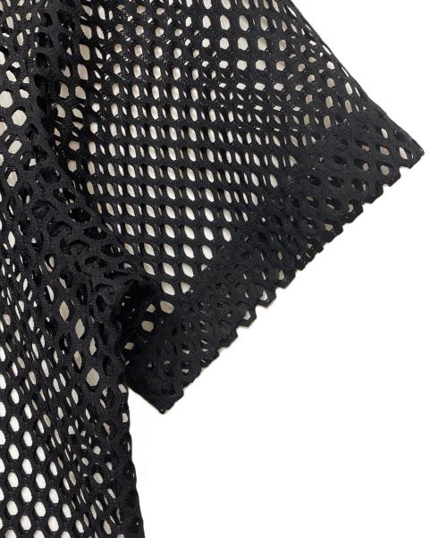 COMME des GARCONS（コムデギャルソン）COMME des GARCONS (コムデギャルソン) COMME des GARCONS　ロゴプリントメッシュカットソー ブラック サイズ:Sの古着・服飾アイテム