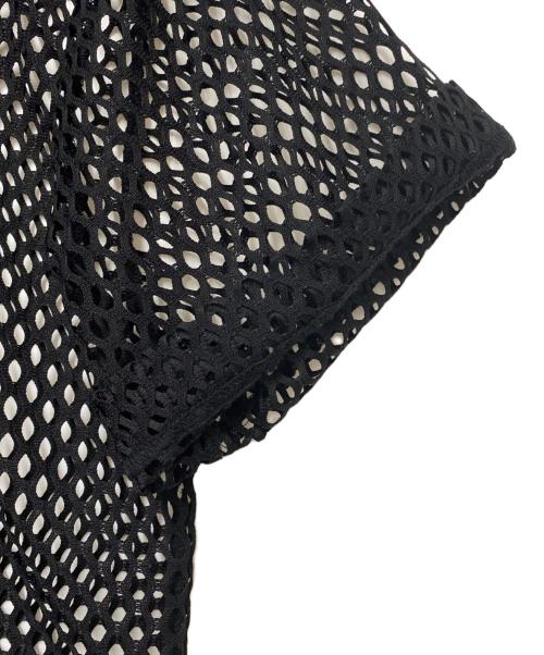 COMME des GARCONS（コムデギャルソン）COMME des GARCONS (コムデギャルソン) COMME des GARCONS　ロゴプリントメッシュカットソー ブラック サイズ:Sの古着・服飾アイテム