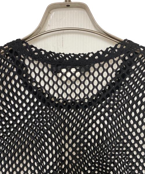 COMME des GARCONS（コムデギャルソン）COMME des GARCONS (コムデギャルソン) COMME des GARCONS　ロゴプリントメッシュカットソー ブラック サイズ:Sの古着・服飾アイテム
