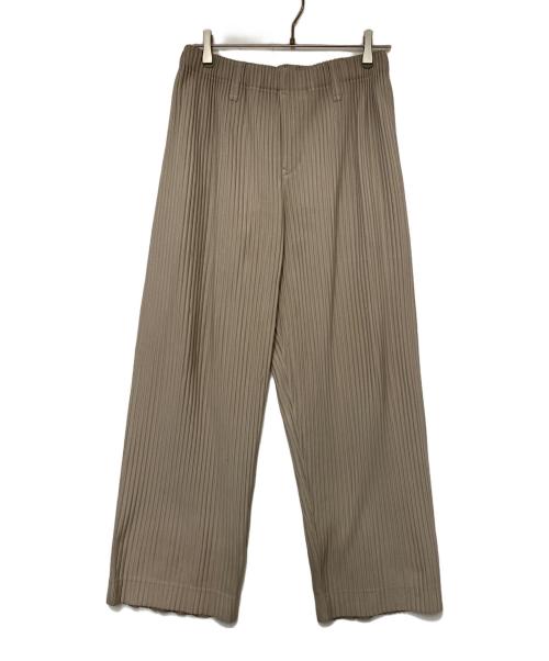 HOMME PLISSE ISSEY MIYAKE（オム プリッセ イッセイ ミヤケ）HOMME PLISSE ISSEY MIYAKE (オム プリッセ イッセイ ミヤケ) プリーツテーパードパンツ ベージュ サイズ:Sの古着・服飾アイテム