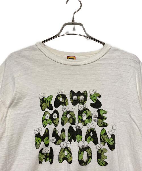 HUMAN MADE（ヒューマンメイド）HUMAN MADE (ヒューマンメイド) KAWS (カウズ) HUMAN MADE　半袖Tシャツ ホワイト サイズ:3XLの古着・服飾アイテム
