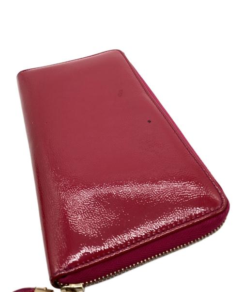 GUCCI（グッチ）GUCCI (グッチ) ラウンドファスナー財布 レッドの古着・服飾アイテム