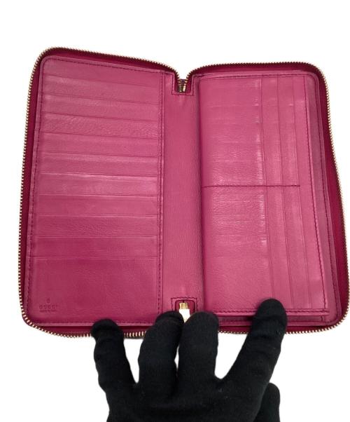 GUCCI（グッチ）GUCCI (グッチ) ラウンドファスナー財布 レッドの古着・服飾アイテム