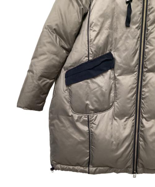 LANVIN en Bleu（ランバンオンブルー）LANVIN en Bleu (ランバンオンブルー) ファー付きダウンコート グレー サイズ:38の古着・服飾アイテム