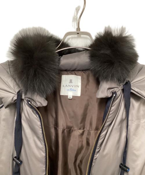LANVIN en Bleu（ランバンオンブルー）LANVIN en Bleu (ランバンオンブルー) ファー付きダウンコート グレー サイズ:38の古着・服飾アイテム