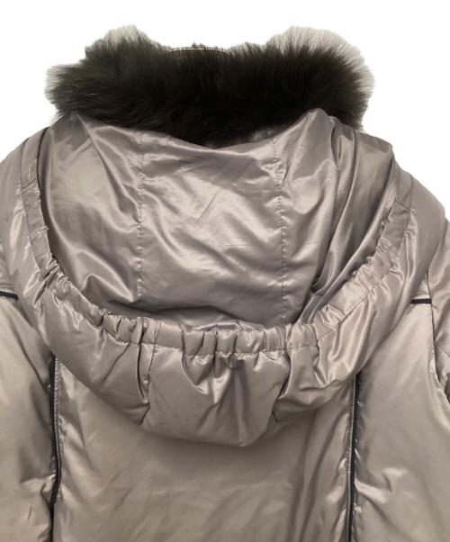 LANVIN en Bleu（ランバンオンブルー）LANVIN en Bleu (ランバンオンブルー) ファー付きダウンコート グレー サイズ:38の古着・服飾アイテム