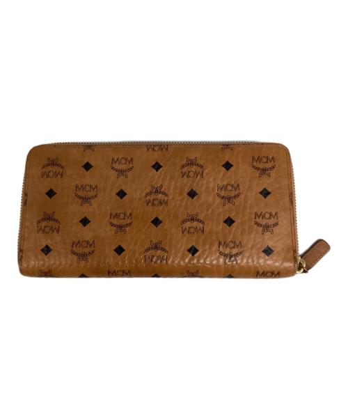 MCM（エムシーエム）MCM (エムシーエム) ラウンドファスナー財布 ブラウンの古着・服飾アイテム