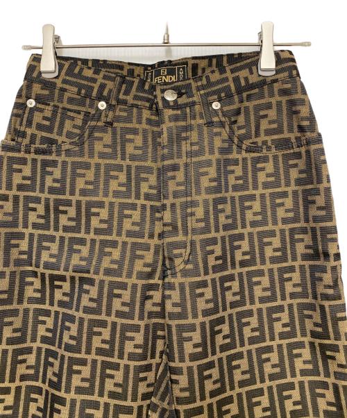 FENDI（フェンディ）FENDI (フェンディ) 総柄パンツ ブラウン サイズ:28の古着・服飾アイテム