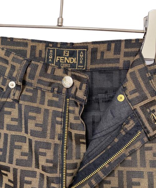 FENDI（フェンディ）FENDI (フェンディ) 総柄パンツ ブラウン サイズ:28の古着・服飾アイテム