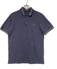 FRED PERRY（フレッドペリー）の古着「FRED PERRY　シングルラインポロシャツ」｜ネイビー