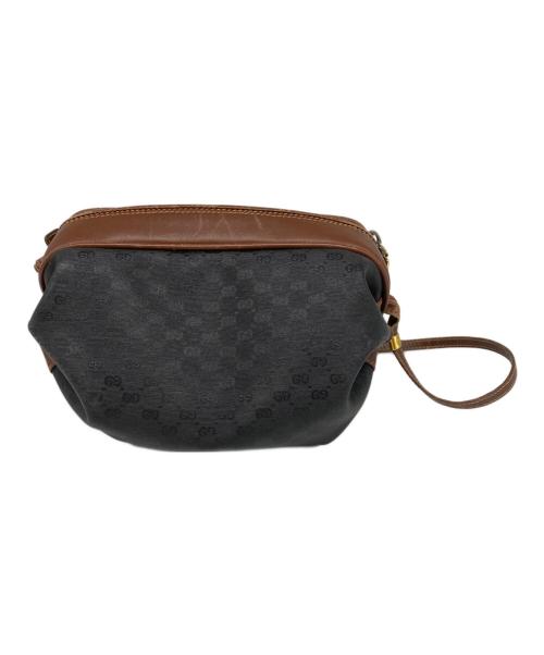 GUCCI（グッチ）GUCCI (グッチ) ショルダーバッグ ブラック×ブラウンの古着・服飾アイテム