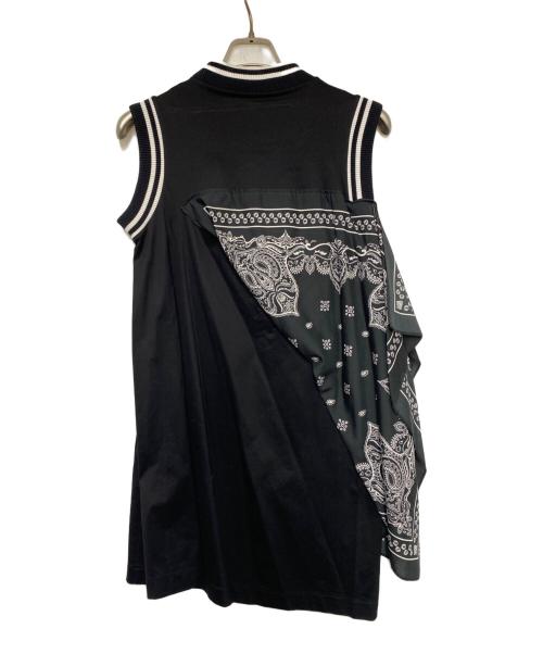 sacai（サカイ）sacai (サカイ) sacai 　バンダナ付きノースリーブワンピース ブラック サイズ:1の古着・服飾アイテム