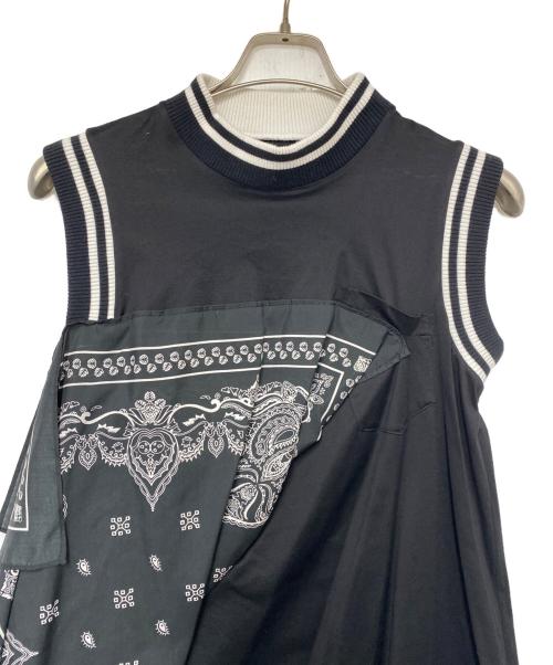 sacai（サカイ）sacai (サカイ) sacai 　バンダナ付きノースリーブワンピース ブラック サイズ:1の古着・服飾アイテム