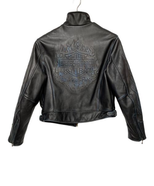 HARLEY-DAVIDSON（ハーレーダビッドソン）HARLEY-DAVIDSON (ハーレーダビッドソン) ライダースジャケット ブラック サイズ:Lの古着・服飾アイテム