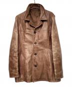 FREEDOMフリーダム）の古着「レザーコート」｜レッド