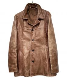 FREEDOM（フリーダム）の古着「レザーコート」｜レッド