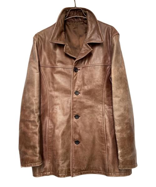 FREEDOM（フリーダム）freedom (フリーダム) レザーコート レッド サイズ:XLの古着・服飾アイテム