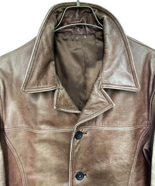 FREEDOM（フリーダム）freedom (フリーダム) レザーコート レッド サイズ:XLの古着・服飾アイテム