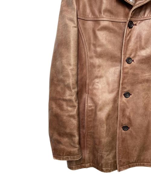 FREEDOM（フリーダム）freedom (フリーダム) レザーコート レッド サイズ:XLの古着・服飾アイテム